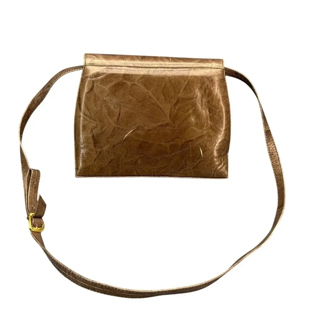 Margaret Gerrold Vintage Golden Brown Leather Western Shoulder Bag Purse
